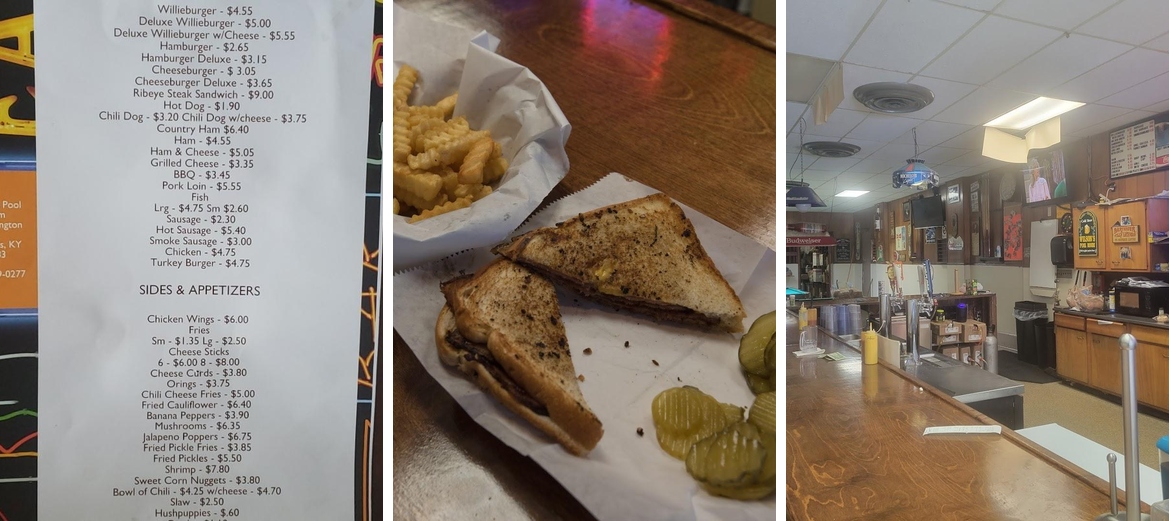 Wilson's Pool Room Menu