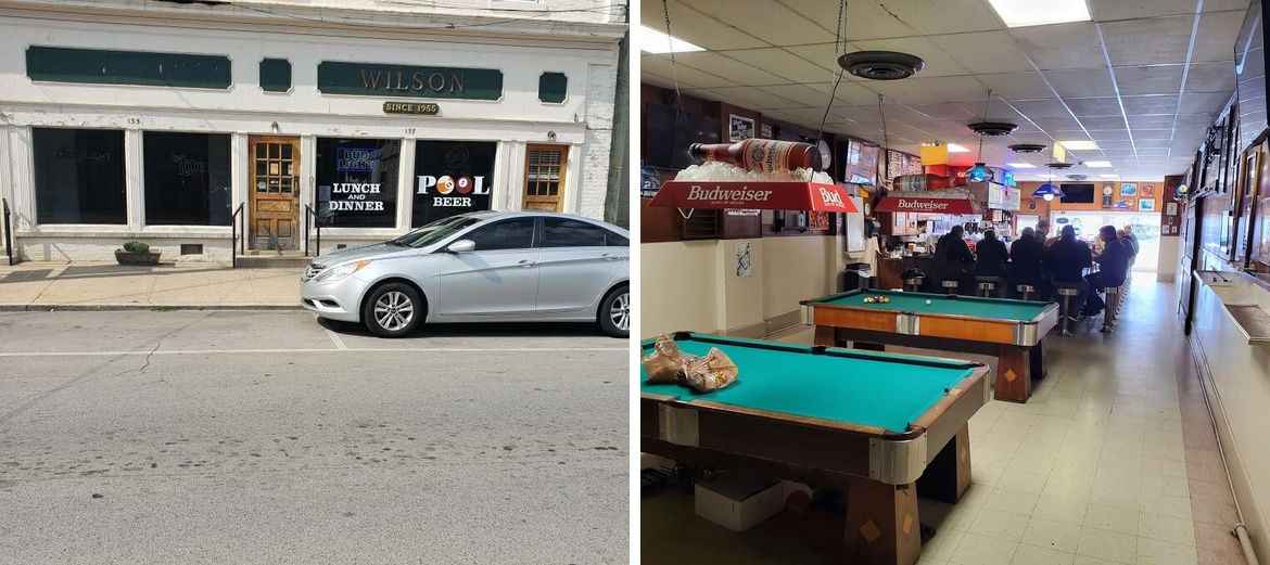 Wilson's Pool Room Menu